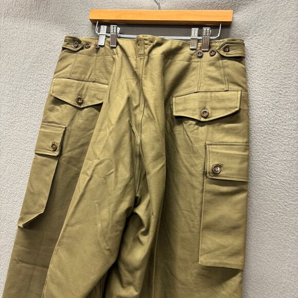Seyntex Cargo Pants Mens 38x30 ACTUAL Vintage 1960 Dutch Military 90x80 Roll Tab - Picture 7 of 8
